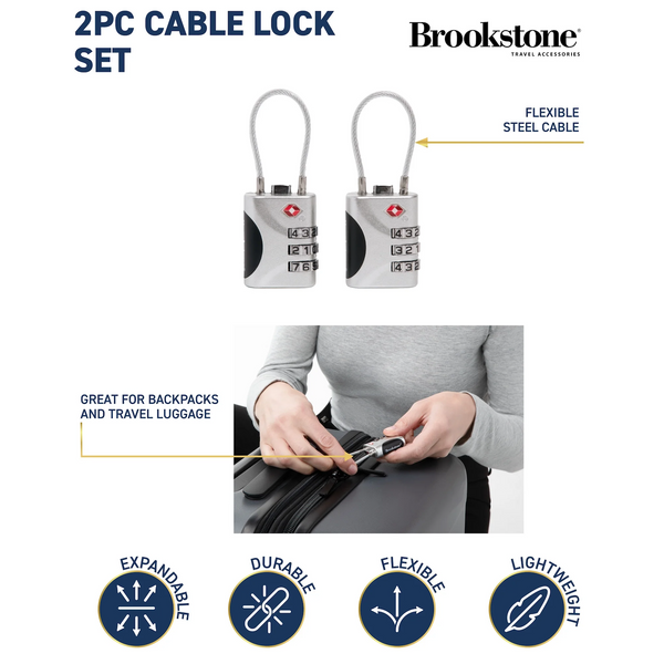 2 Pack TSA Approved Luggage Lock With Search Indicator - 2 Black Travel  Locks