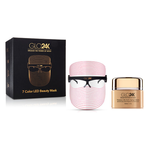 GLO24K 7 cheapest color LED beauty mask NEW