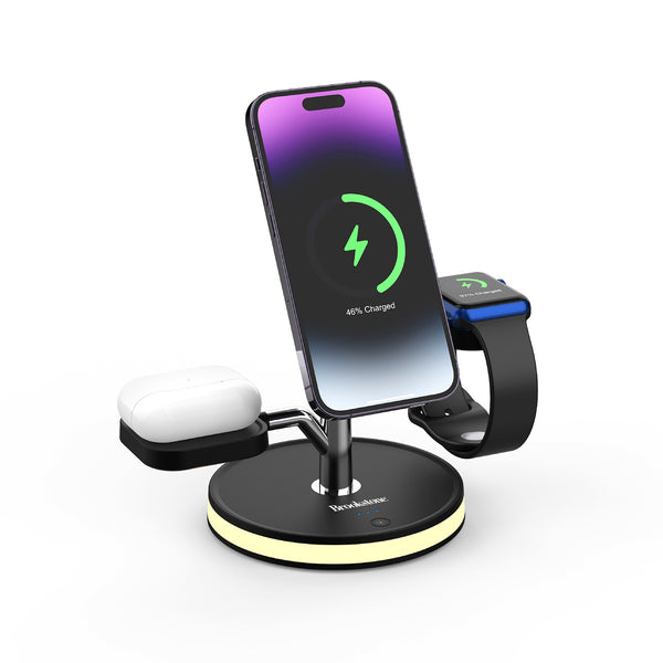 Brookstone 3 in 1 Wireless Charging Station Compatible with MagSafe Ch