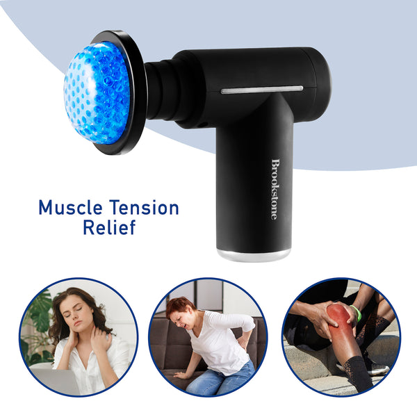 Brookstone Deep Tissue Percussion Massager, Electric Handheld Back Massager  with 4 Interchangeable M…See more Brookstone Deep Tissue Percussion