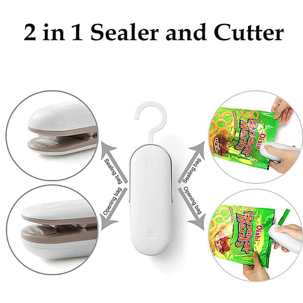 Mini Bag Sealer Handheld Vacuum Sealer and Cutter Brookstone