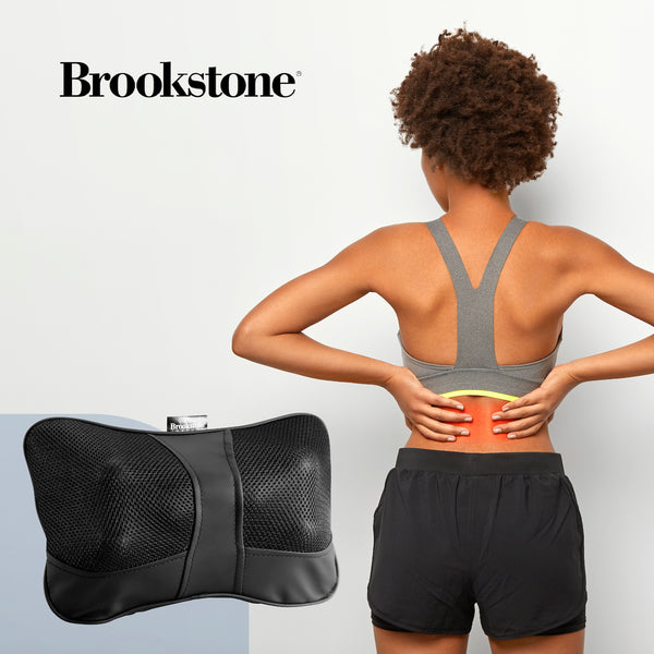 Brookstone Heated Shiatsu Neck Lumbar Massage Pillow