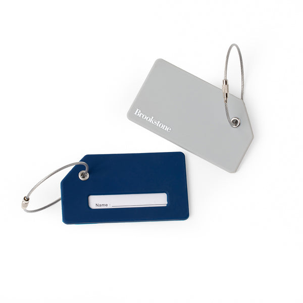 Brookstone 2 Piece Silicone Luggage Tag Set with Name Card