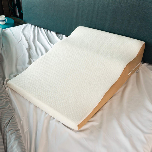 Avana Wavy Gel Infused Cooling Memory Foam Contoured Bed Wedge