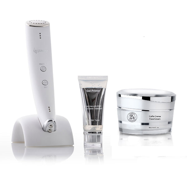 Facial Toning Kit with Coffee Infused Moisturizing cream Brookstone