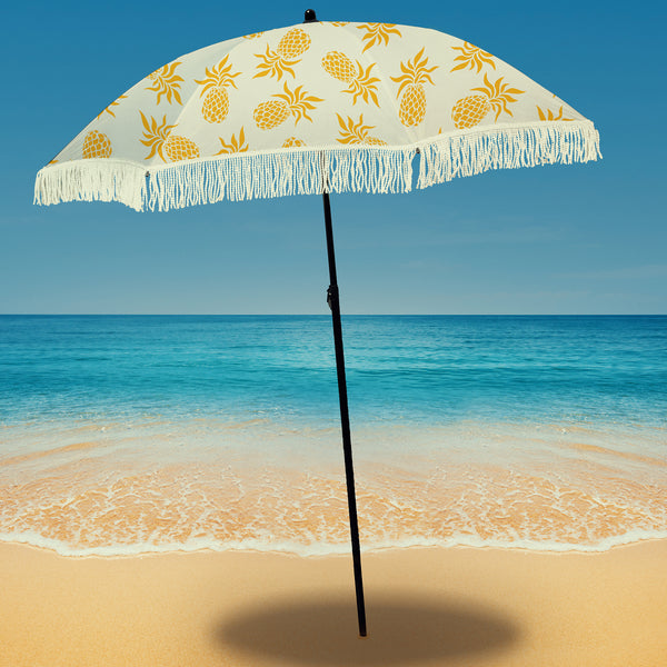 Caribbean Beach Umbrella Brookstone