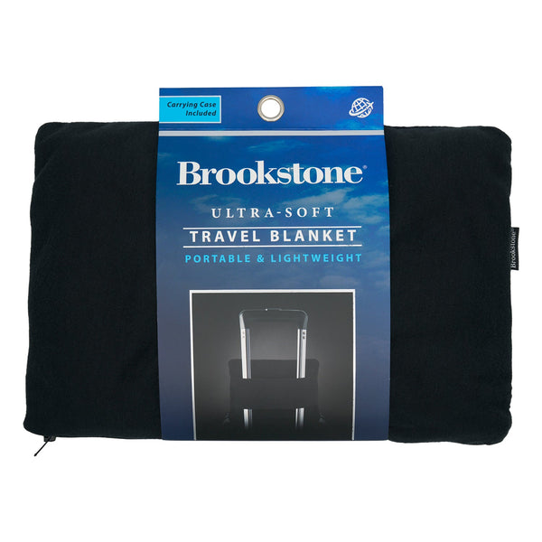 Brookstone Ultra Soft Jersey Knit Travel Blanket