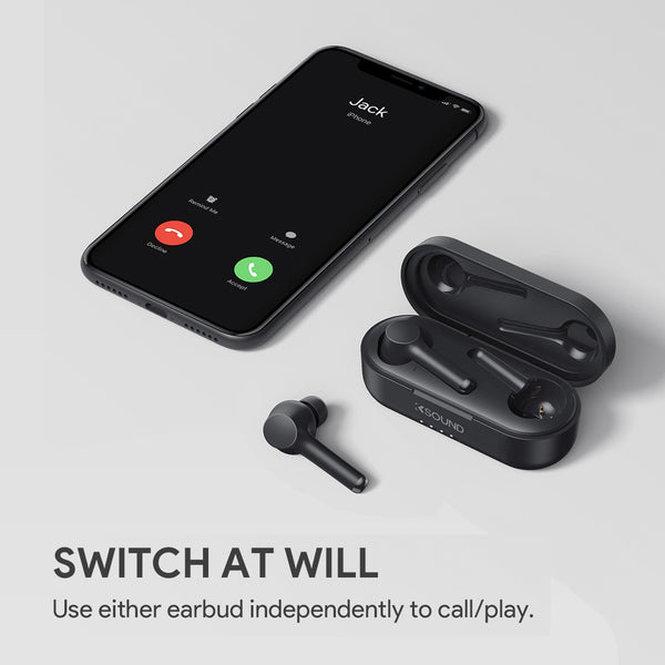 True wireless earbuds that can be used discount independently