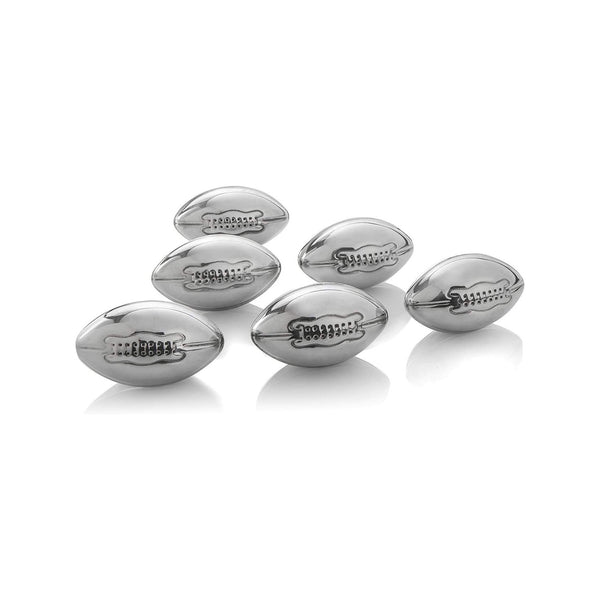 The Wine Savant Whiskey Glasses and Football Chilling Stones Gift Set