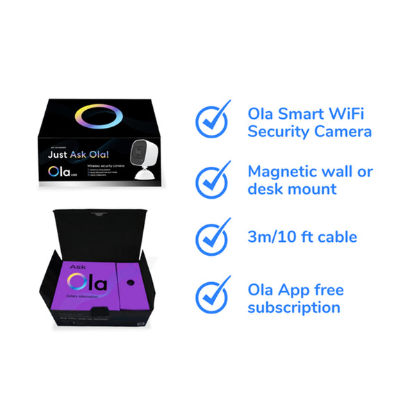 Ola USA Smart Security Camera 1 Pack Brookstone