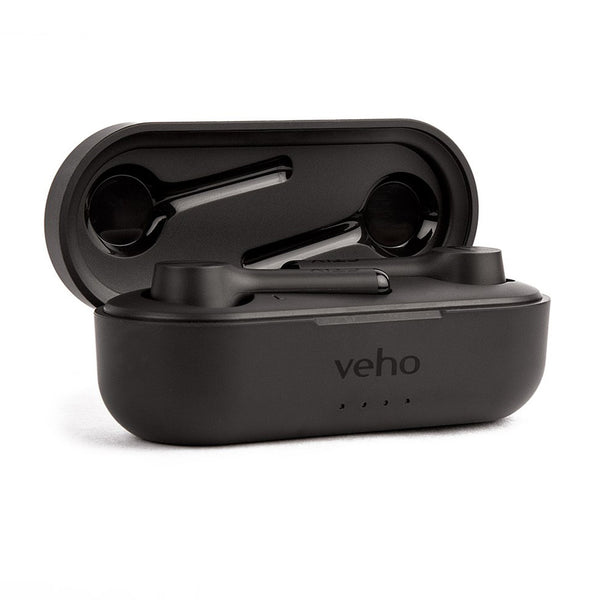  Veho STIX True Wireless Earphones - Bluetooth - Charging Case  Included - Mic - Touch Control - Designed in The UK - Marine Blue Edition -  VEP-116-STIX-M : Electronics