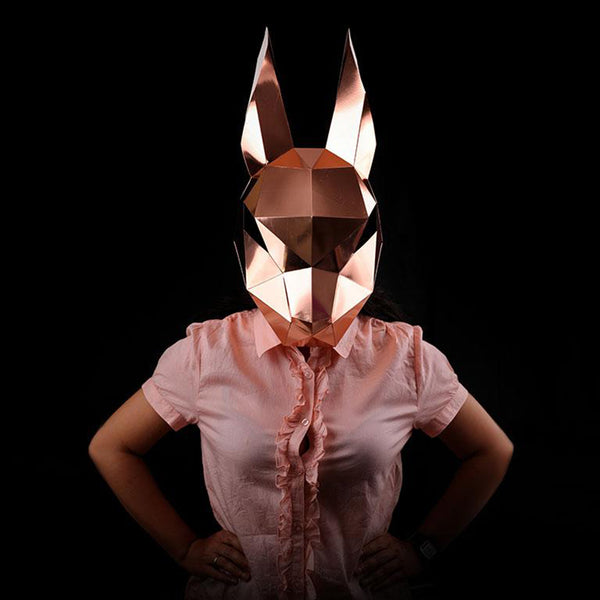 Bunny Rabbit Mask Rose Gold Brookstone