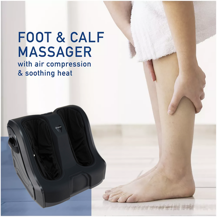 Brookstone Shiatsu Foot & Calf Massager with Air Compression & Soothing Heat