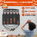 Low Post Lineup™ | Wall Mounted Basketball 4 In A Row