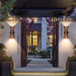 Dual-Head Outdoor Wall Scone Curved Wall Lamp