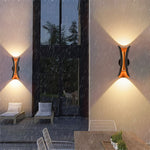 Dual-Head Outdoor Wall Scone Curved Wall Lamp