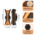 Dual-Head Outdoor Wall Scone Curved Wall Lamp