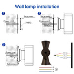 Dual-Head Outdoor Wall Scone Curved Wall Lamp