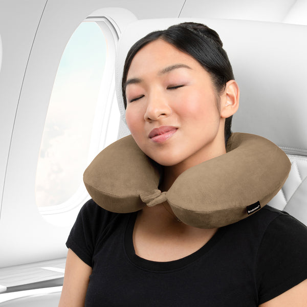 Brookstone Comfort Classic Memory Foam Travel Neck Pillow