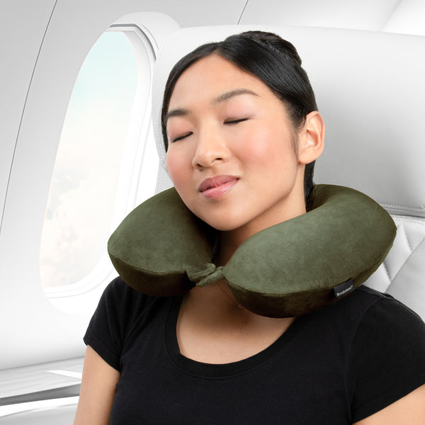 Brookstone Comfort Classic Memory Foam Travel Neck Pillow