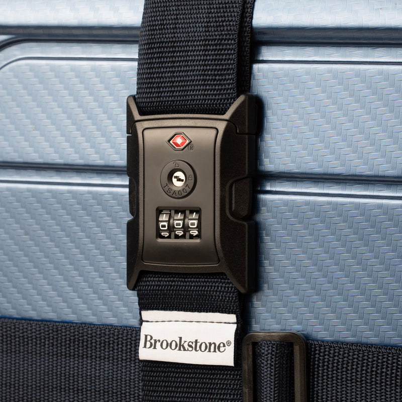 Brookstone 2 Way Luggage Strap Combo Lock