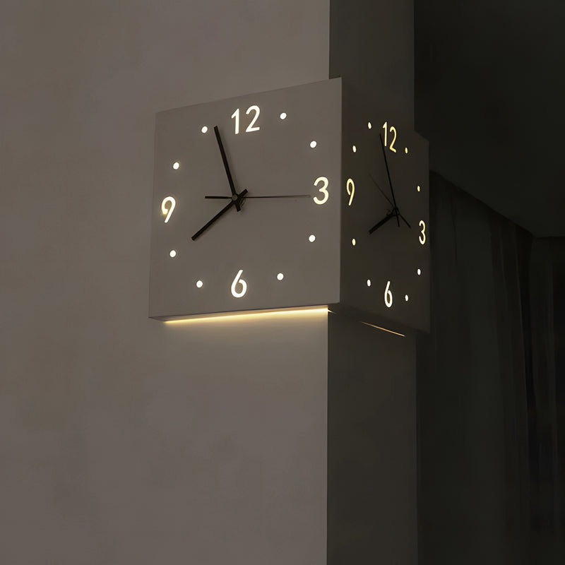 Motion Sensor Backlit Corner Clock Brookstone