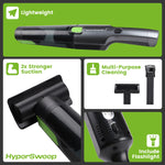 HyperSweep Handheld Cordless Vacuum Cleaner - 12V High Power Car Vacuum with Attachments
