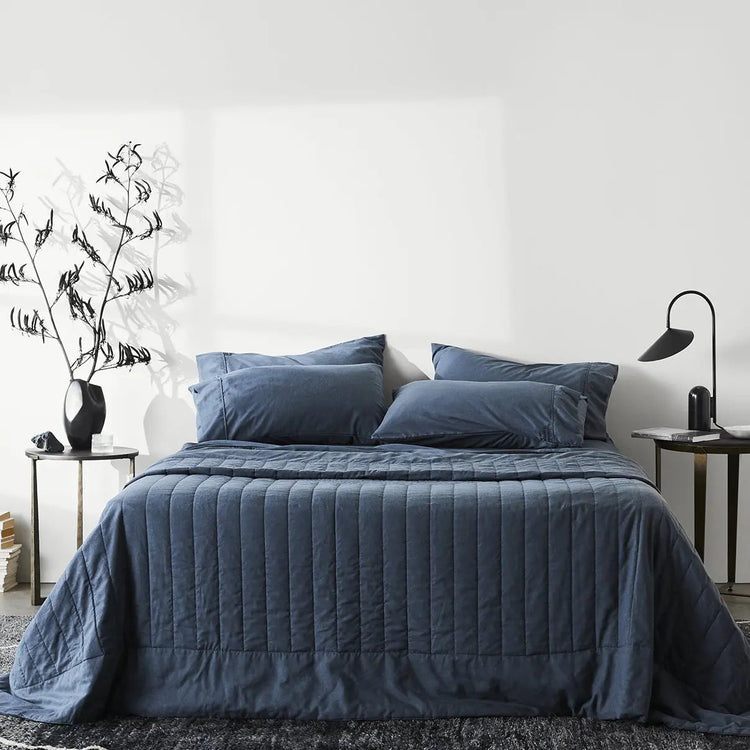 CleanBamboo Hemp™ Linen+ Quilted Coverlet by ettitude