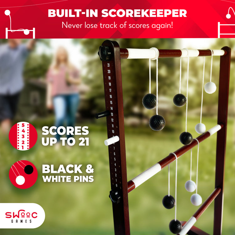 Wooden Ladder Ball Game Set