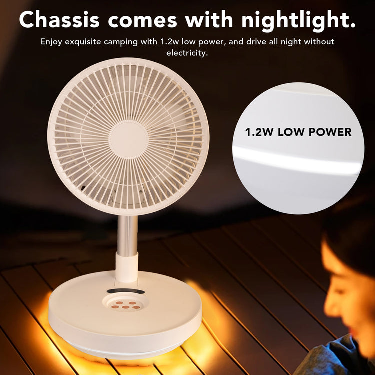 Indoor & Outdoor Retractable LED Pedestal Fan