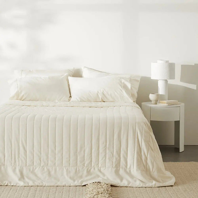 CleanBamboo Hemp™ Linen+ Quilted Coverlet by ettitude