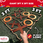 Giant Wooden Tic Tac Toe Game