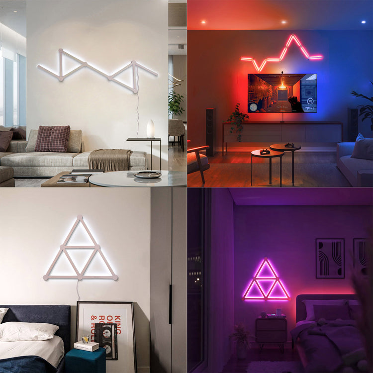 9 Pcs RGBW Modular Wall Light Music Sync Lights