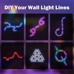 9 Pcs RGBW Modular Wall Light Music Sync Lights