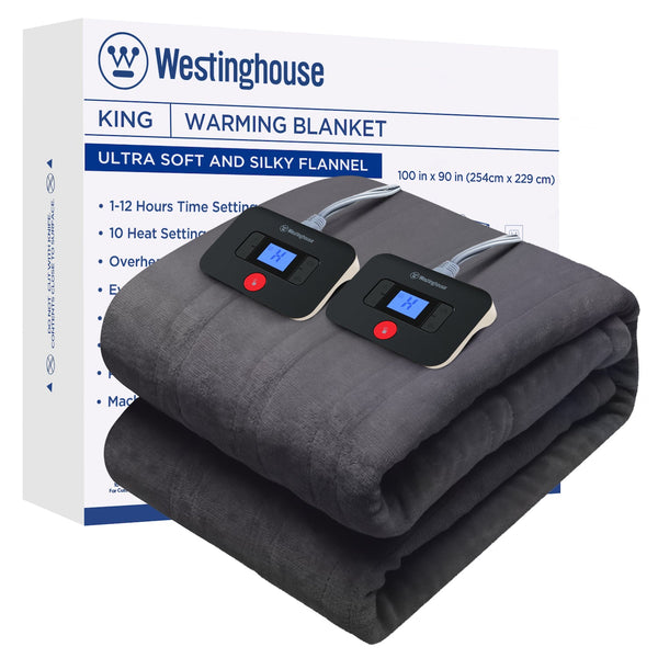 Westinghouse Electric Blanket Queen size, Heated Blanket with Wireless Remote Co