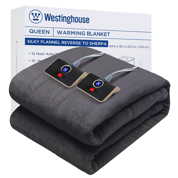 Westinghouse Heated Warming Blanket Ultra Soft Silky Flannel