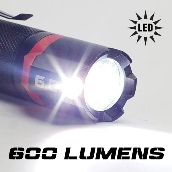 BAMFF 6.0 600 Lumens Dual LED Flashlight Rechargeable Brookstone