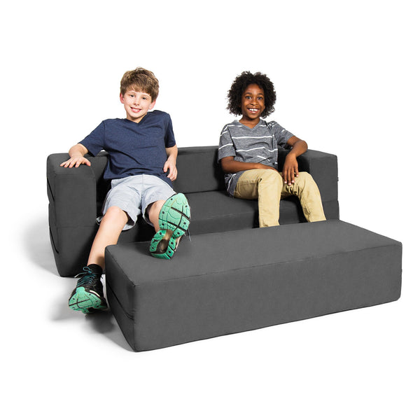 Jaxx Zipline Big Kid s Modular Sofa and Ottoman Brookstone