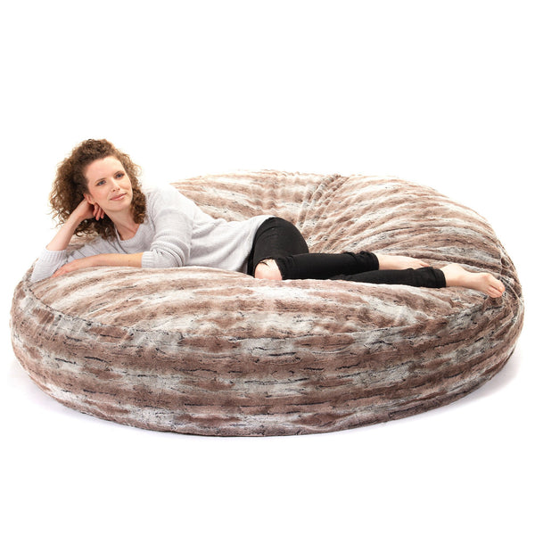 Jaxx 6 Cocoon Faux Fur Bean Bag Chair Brookstone