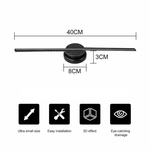 3D Hologram LED Fan Projector Brookstone