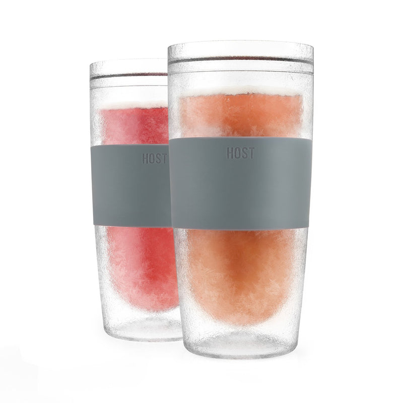 HOST Wine Freeze Set of 4 Plastic Double Wall Insulated Freezable Drink  Chilling Tumbler, Wine Glasses for Red and White Wine, 8.5 oz, Assorted  Colors
