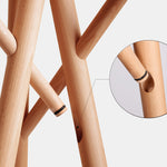 Solid Beech Wooden Coat Rack