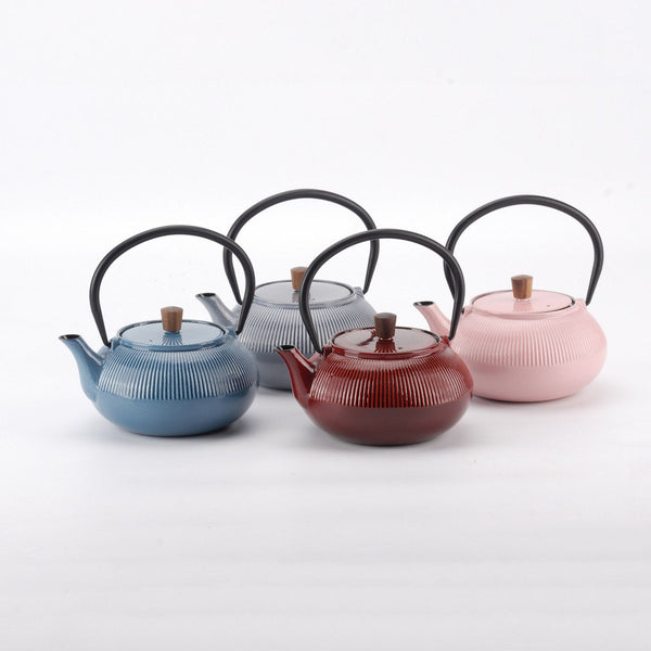 Minimal Enamelled Cast Iron Teapot Brookstone