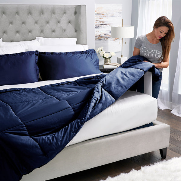 Covermade Easy Bed Making Down Alternative Comforter Brookstone