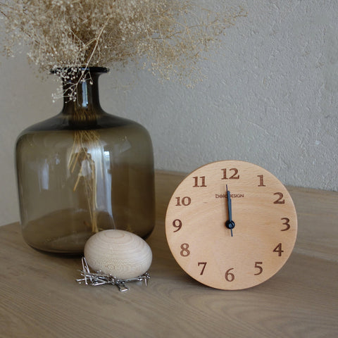 The Decent Living Germany Beech Wood Tabletop Clock Brookstone