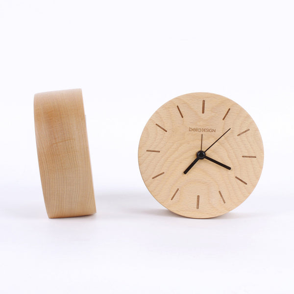 The Decent Living Germany Beech Wood Tabletop Clock Brookstone