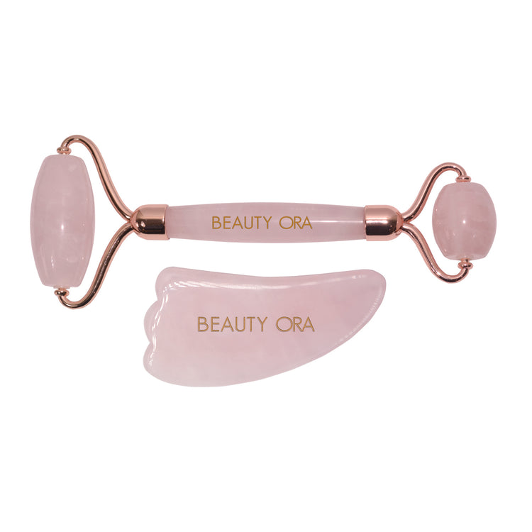 ORA Crystal Roller & Gua Sha Set for Face & Body