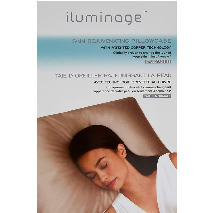 iluminage Skin Rejuvenating Pillowcase with Anti Aging Copper Technolo Brookstone