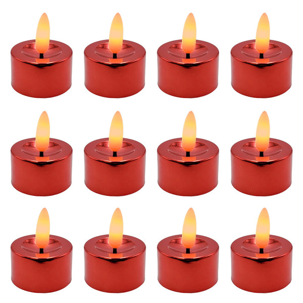 Battery Operated 3D Wick LED Tea Lights