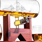 Whiskey Decanter Side Ship Set